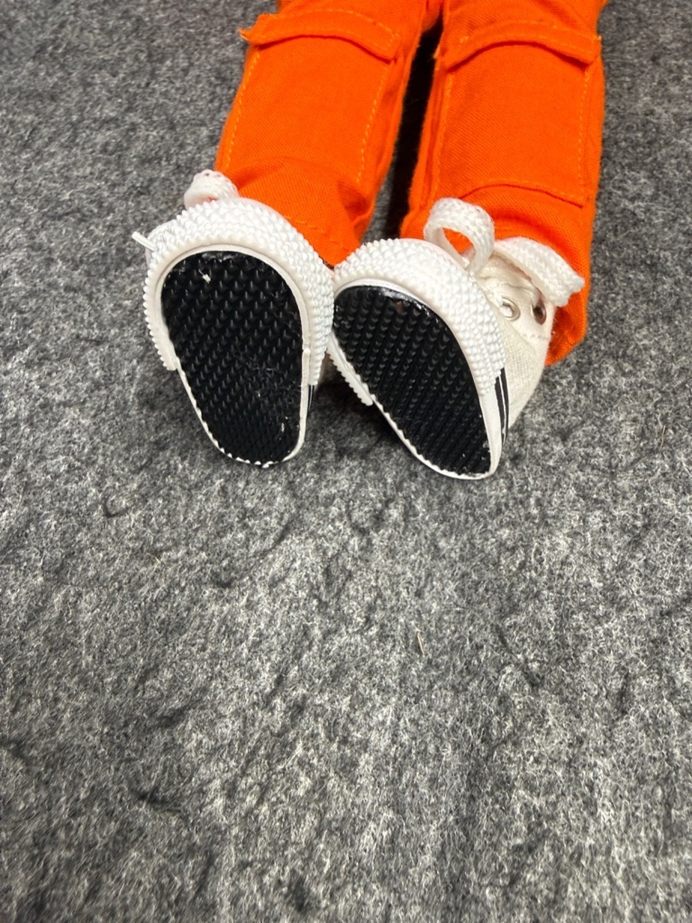 Harperiman Space Plush Doll in Bright Orange Pilot Jumpsuit with Black Hair - Picture 7 of 7